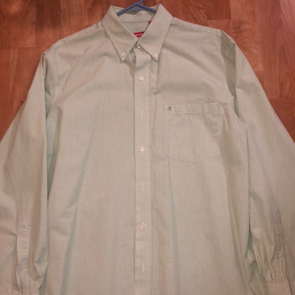 IZOD button down green medium